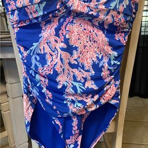 Lilly Pulitzer Blue and Pink One Piece Swimsuit